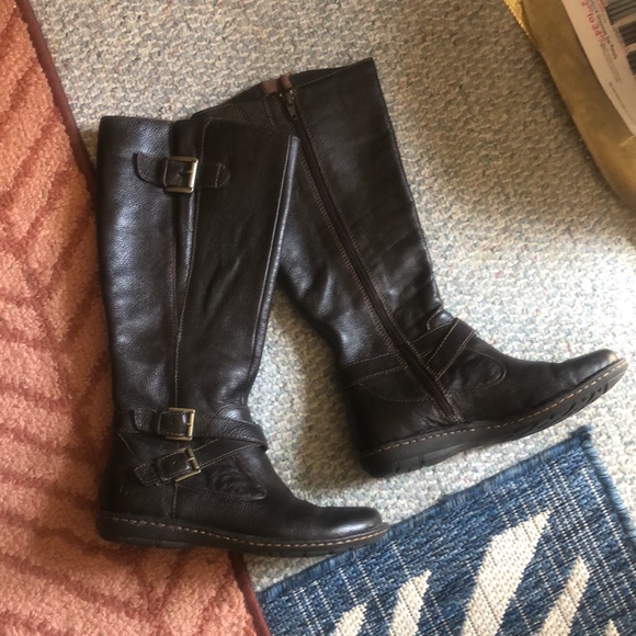 Boc tall leather boots - zip up very hood condition size 6.5 - Picture 2 of 8